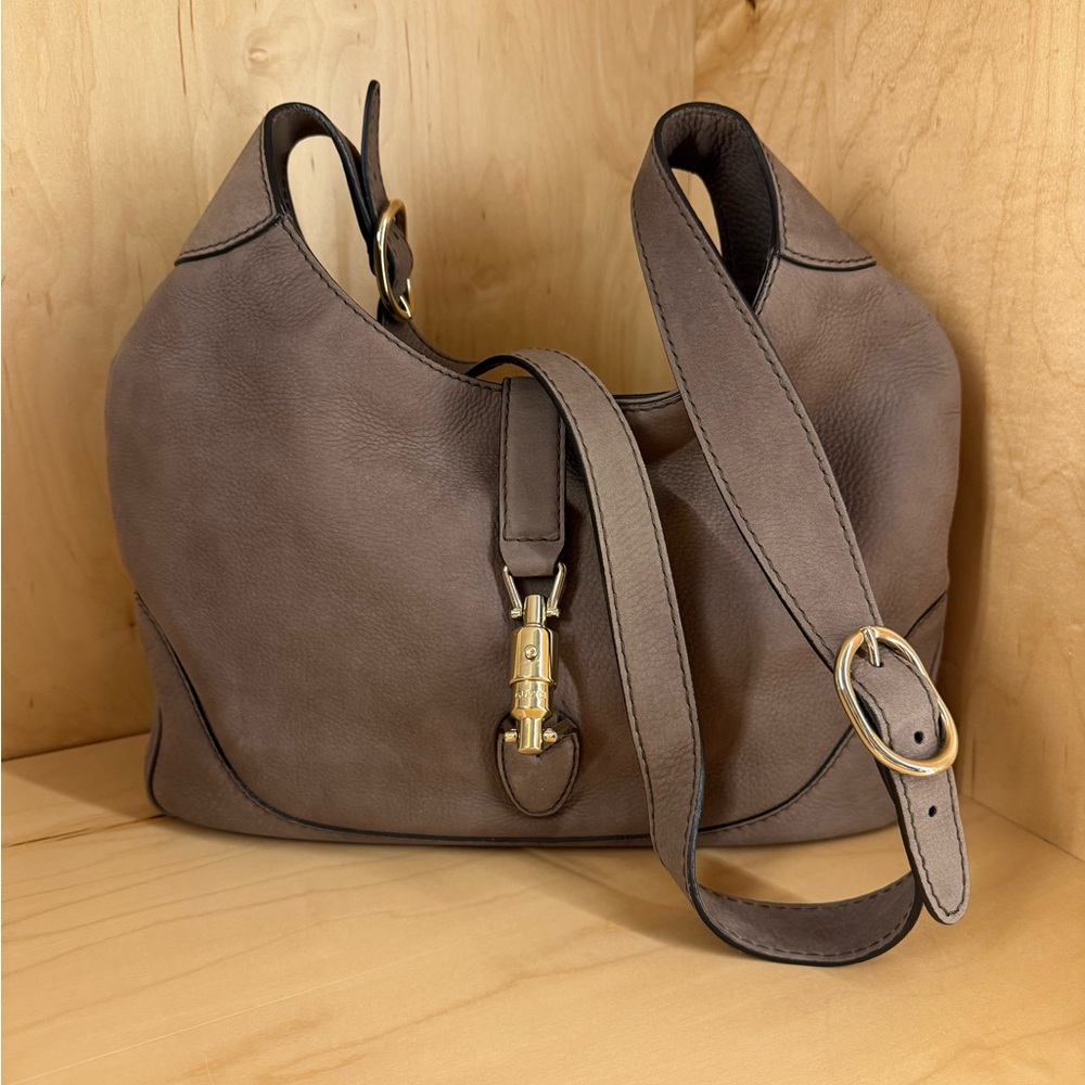 Gucci Jackie Vintage Shoulder Hobo Bag Nubuck